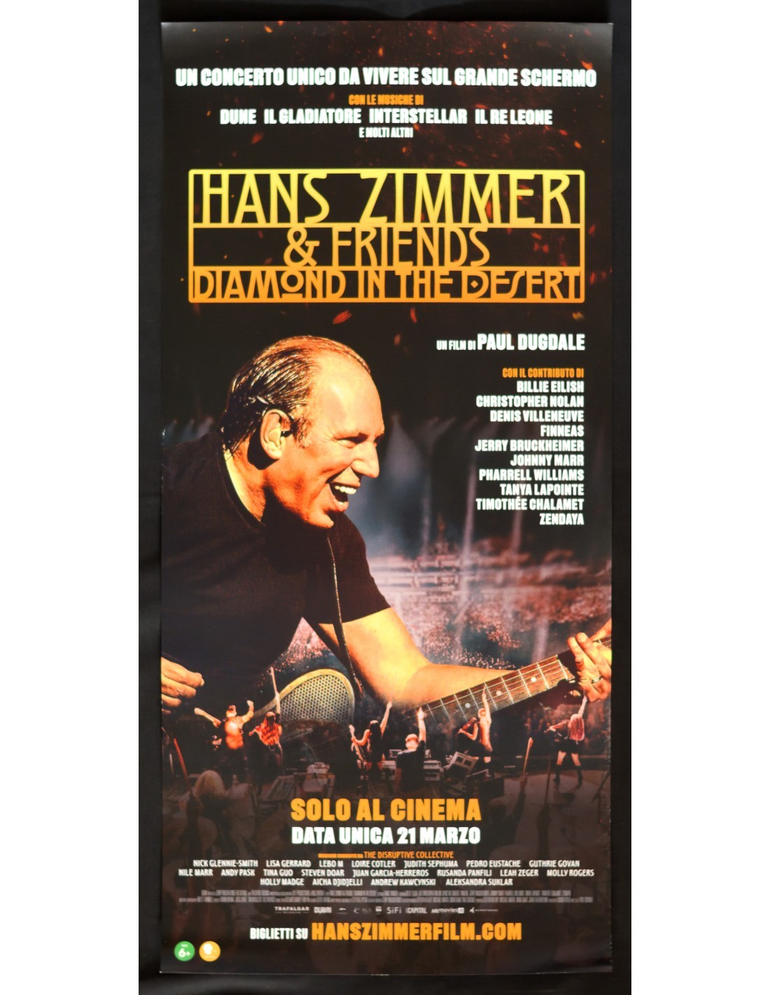 locandina HANS ZIMMER E FRIENDS Diamond in the Desert Paul Dugdale B319