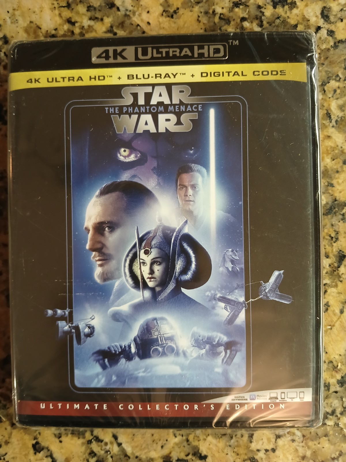 Star Wars The Phantom Menace 4K UHD Blu-ray Disney Movie Club Sealed DMC