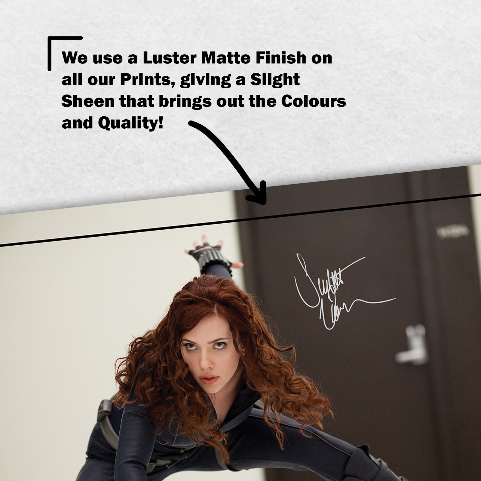 Scarlett Johansson Signed Autograph Photo Print 8×6 Black Widow Movie Star