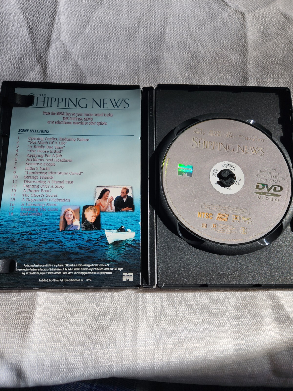 The Shipping News DVD Romantic Drama Kevin Spacey Julianne Moore Judi Dench!