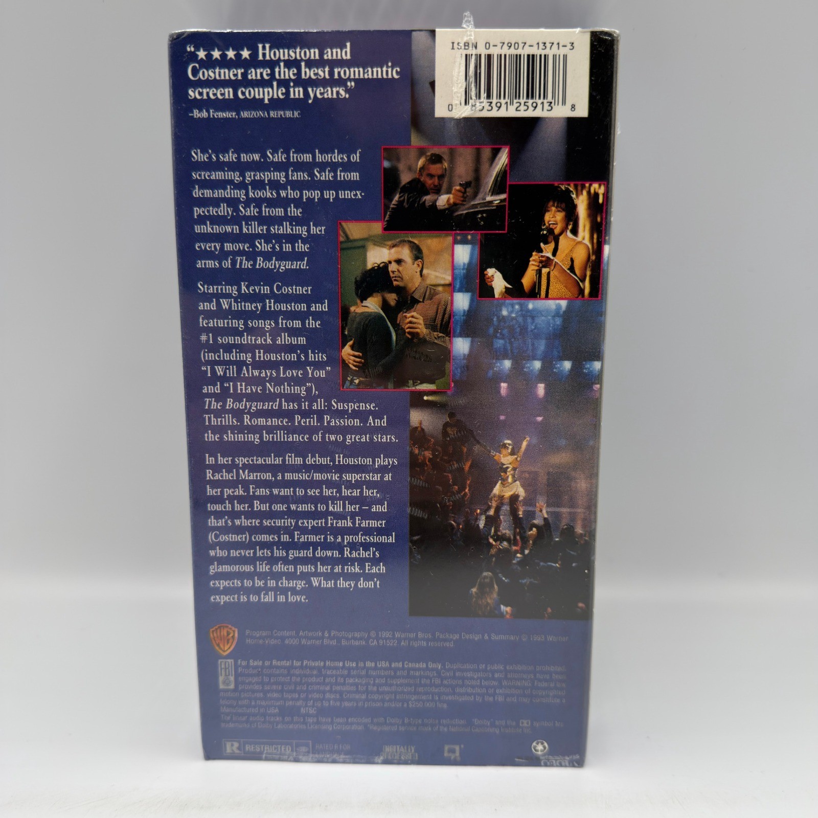 The Bodyguard VHS 1993 Warner Home Video Kevin Costner Whitney Houston Sealed