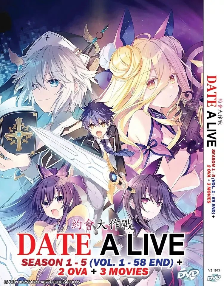 Date A Live TV Series Season 1-5 + 2 OVA + 3 Movies Anime DVD English Dubbed