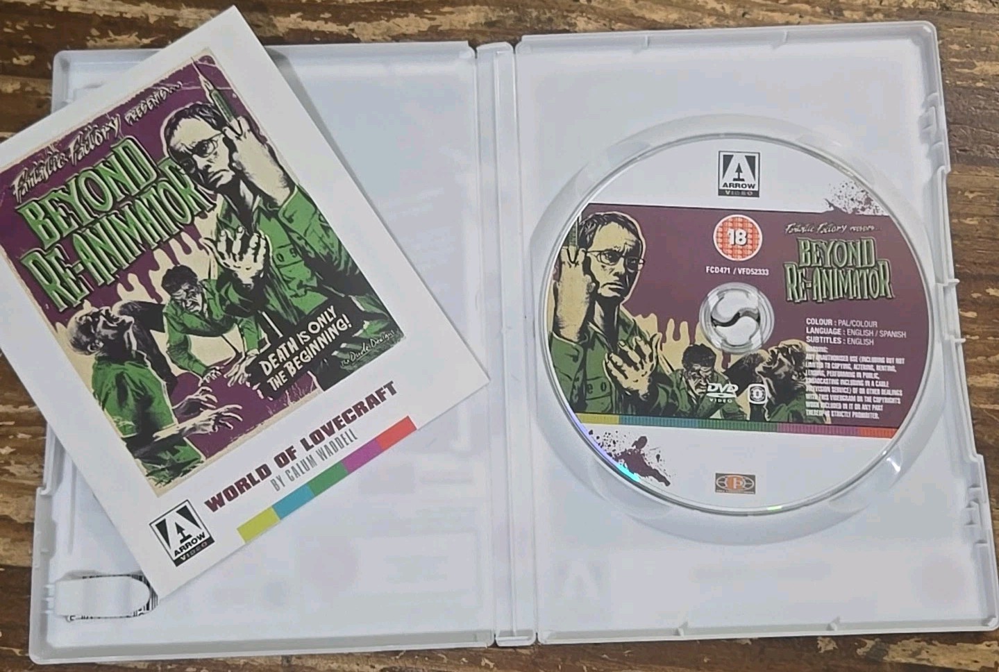 BEYOND RE-ANIMATOR Brian Yuzna Jeffrey Combs ARROW VIDEO IMPORT PAL DVD VERYGOOD
