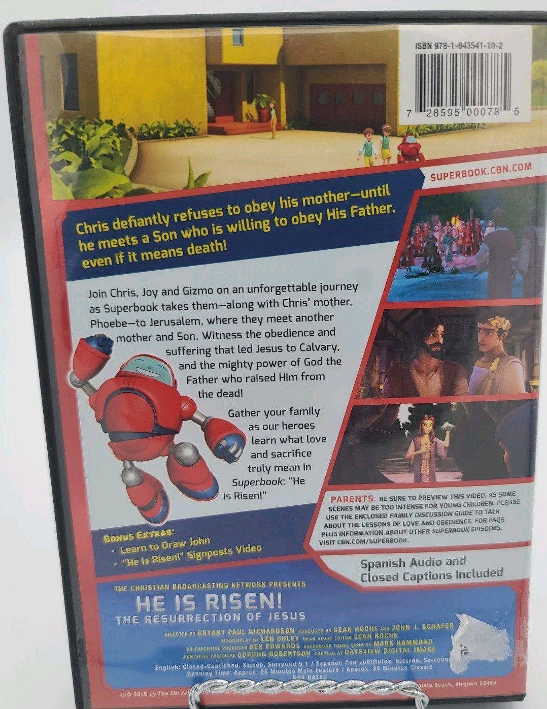 Superbook: Lot of 5 movies Moses, Jesus, Daniel and David.