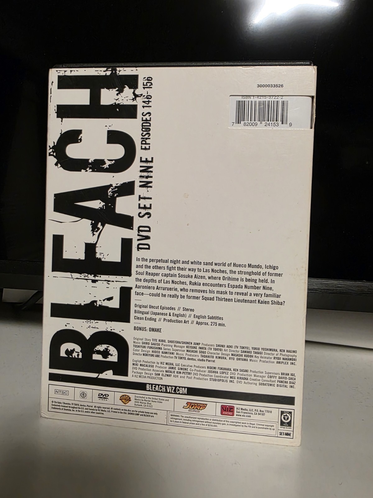 Bleach (Anime) DVD Set 9 Ep 146-156 Uncut English Dub/Sub VIZ Media Shonen Jump
