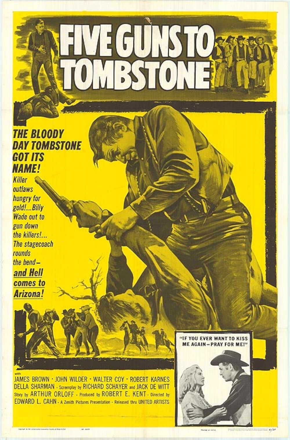 FIVE GUNS TO TOMBSTONE 1960 RARE WESTERN