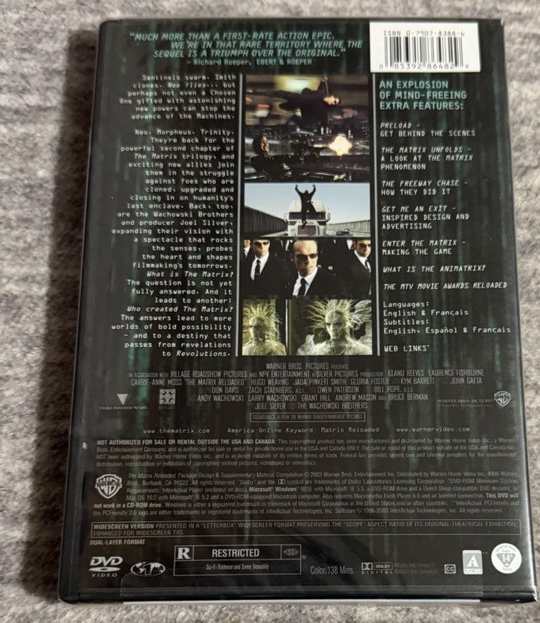 The Matrix Reloaded (DVD, 2003)