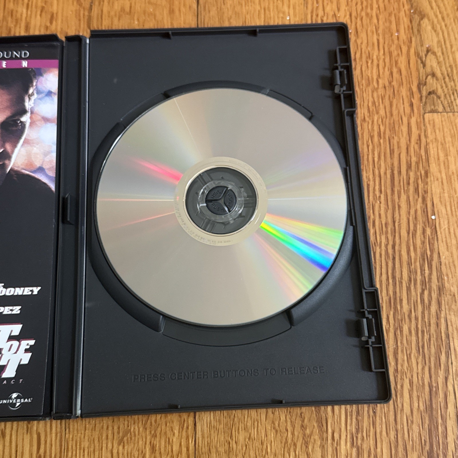 Out of Sight 1998 Widesc DVD w/ Insert 1999 DTS Steven Soderbergh Elmore Leonard