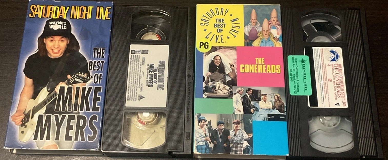 Lot Of 4 The Best of Saturday Night Live VHS Coneheads, Wayne’s World, Aerosmith