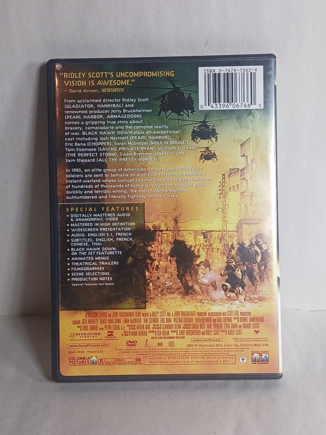 Black Hawk Down (DVD, 2001)