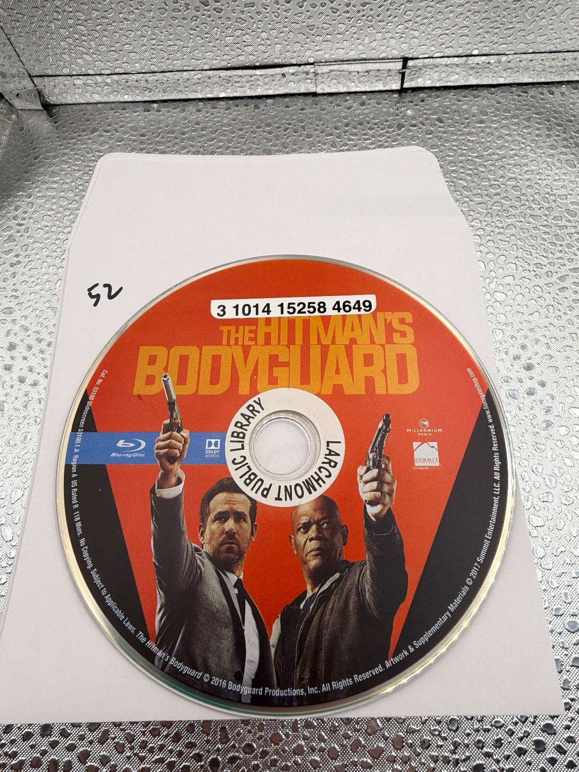 The Hitman’s Bodyguard Blu-ray 2017 Ryan Reynolds Samuel L. Jackson Dolby Atmos