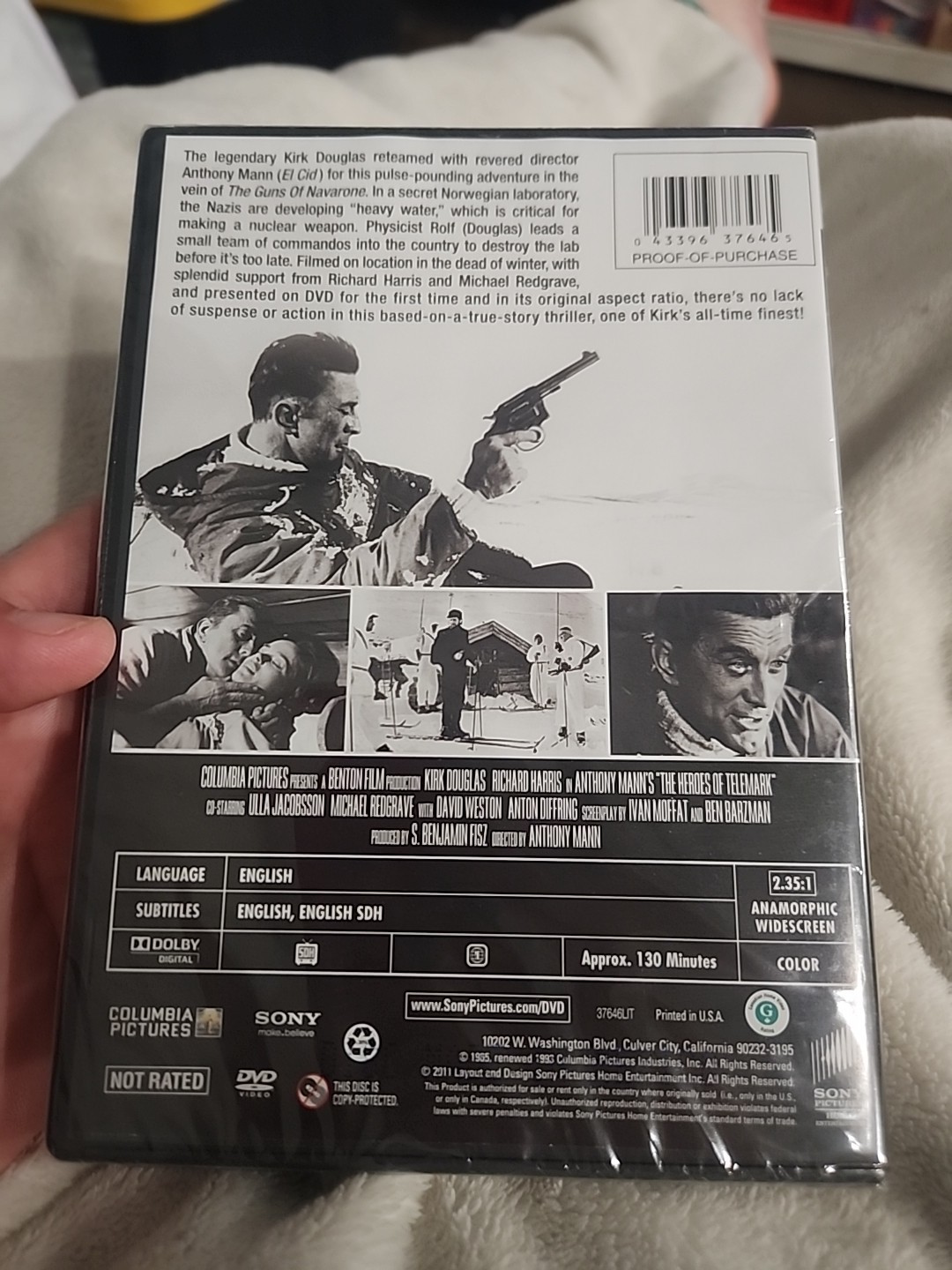 The Heroes of Telemark (DVD 1965) NEW Kirk Douglas Richard Harris Combat Classic