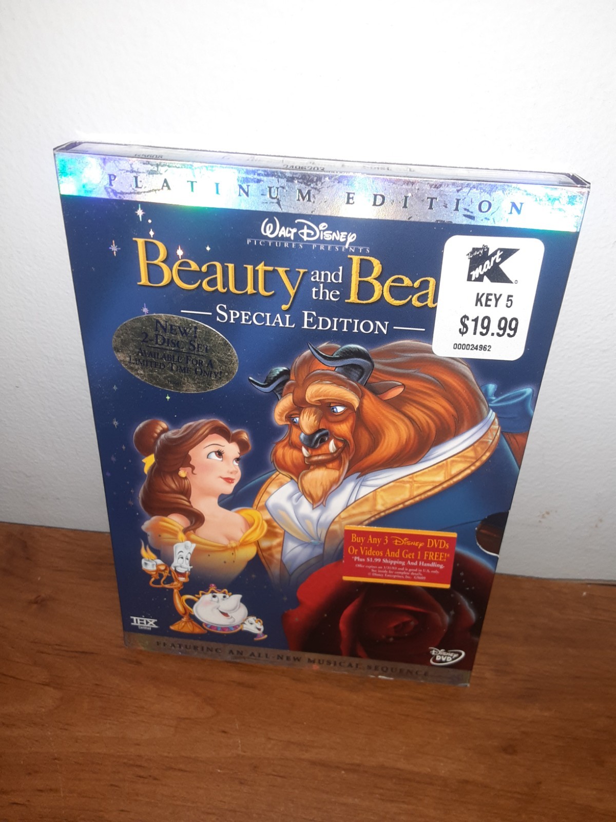 BEAUTY AND THE BEAST Platinum Edition DVD 2-Disc Set NEW Sealed w/ Slipcover