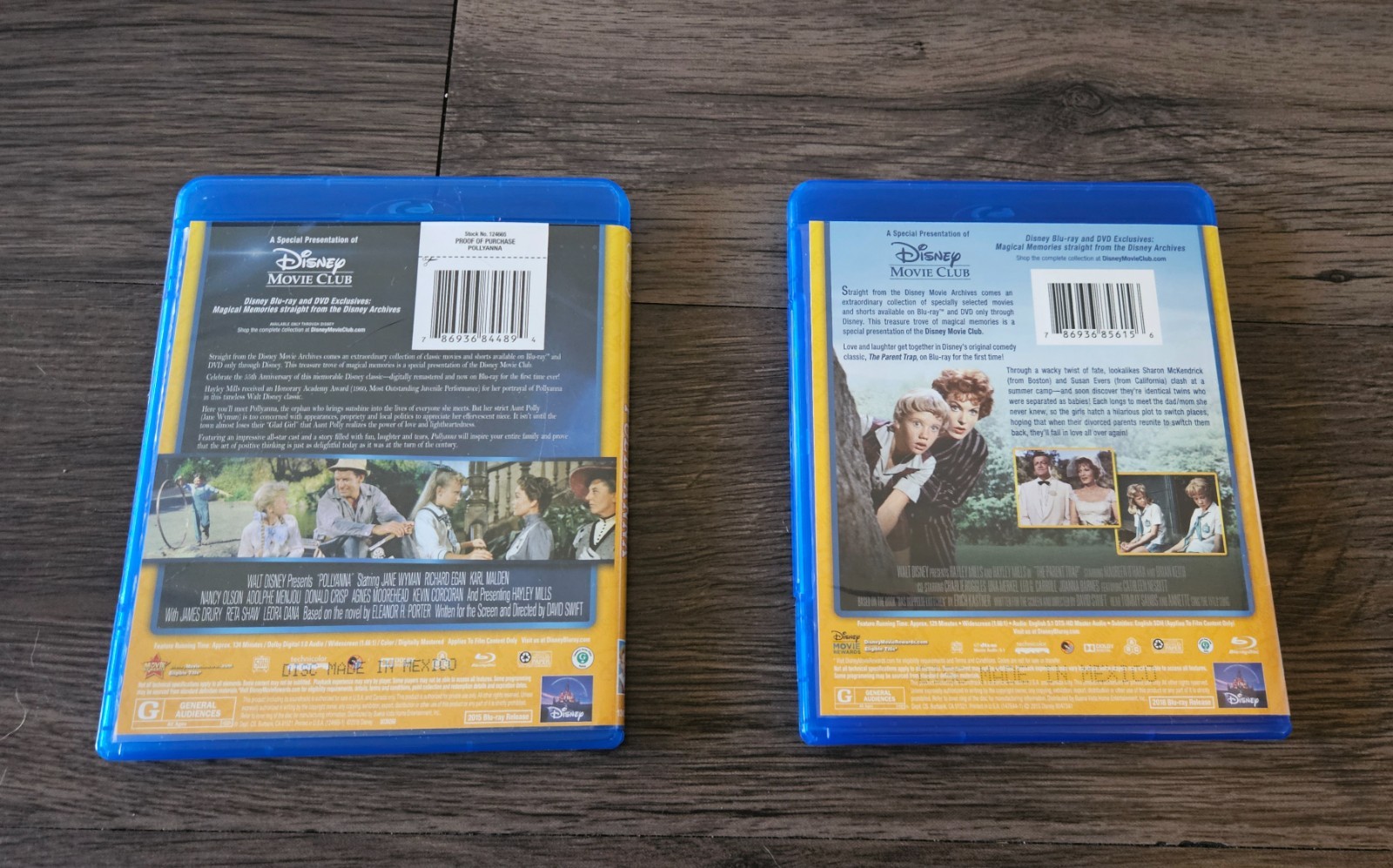 Pollyanna 1960 The Parent Trap 1961 Disney Blu Ray Set Excellent Condition