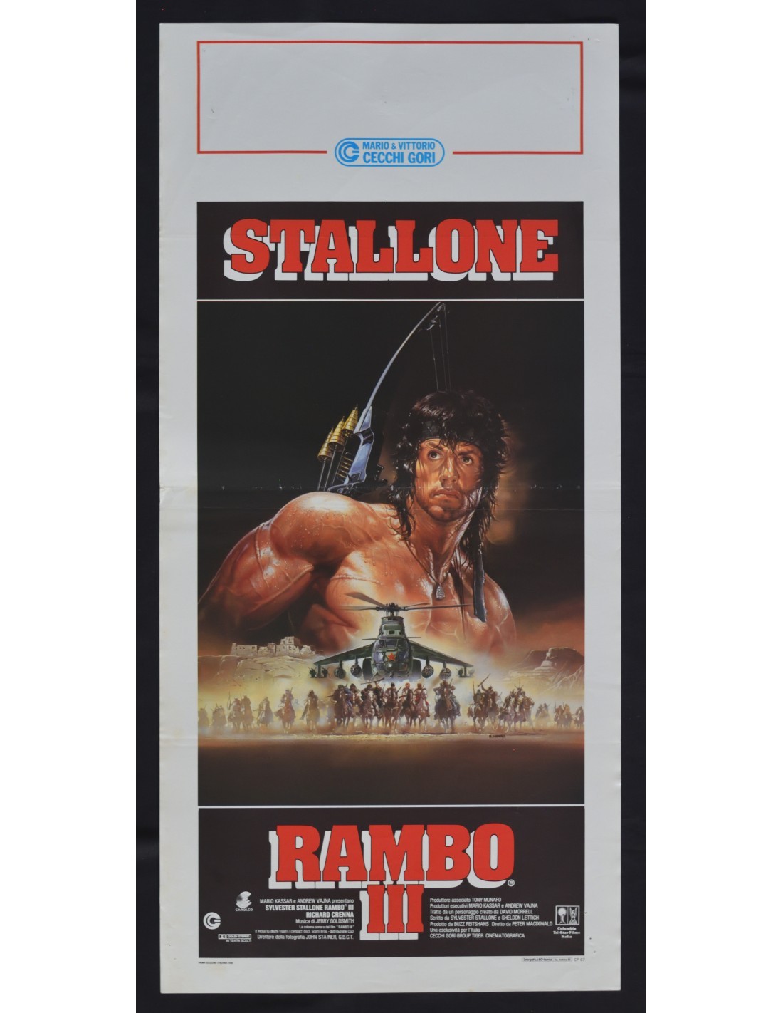 locandina RAMBO 3 sylvester stallone richard crenna jerry goldsmith B355