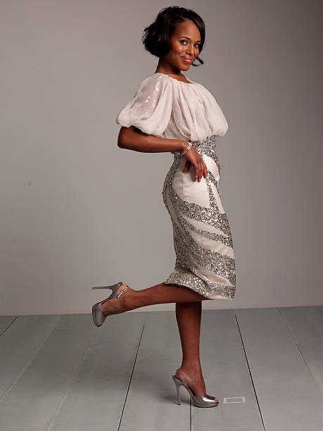 Actor Kerry Washington poses on February 21 2008 at the First Annu- Old Photo 1