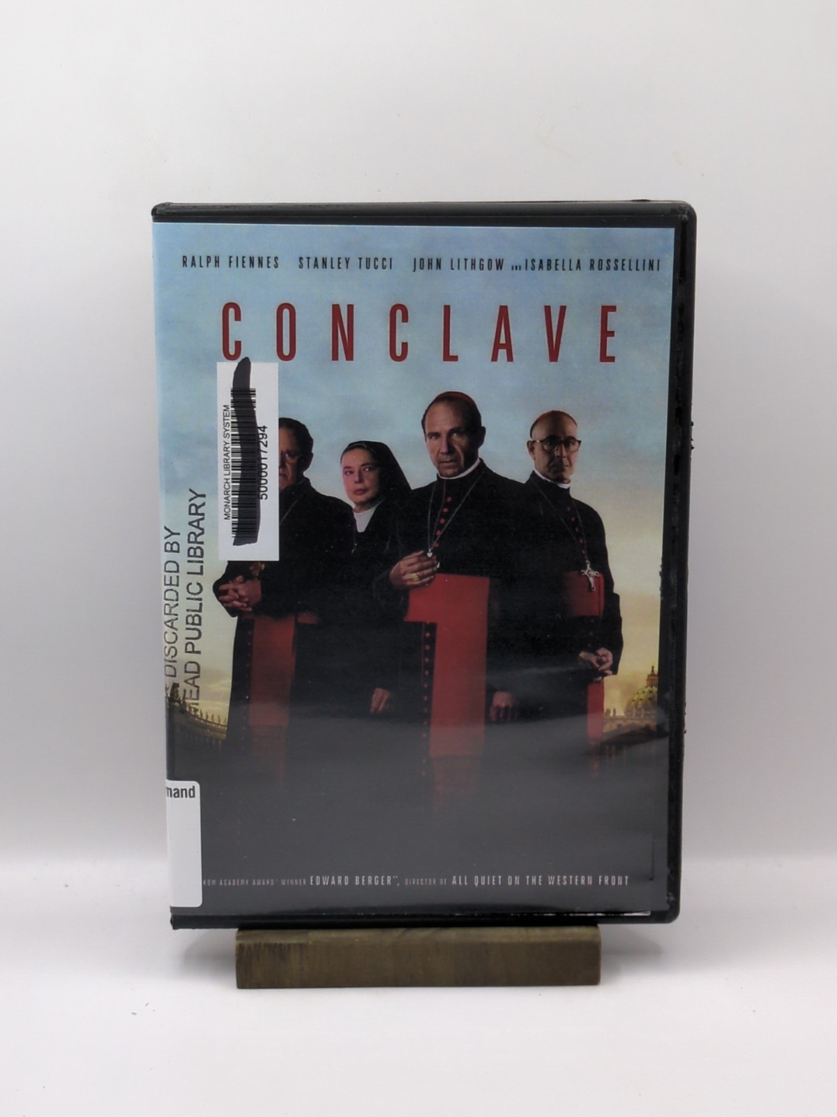 Conclave DVD, Like New, Ralph Fiennes, Stanley Tucci, John Lithgow, Region 1