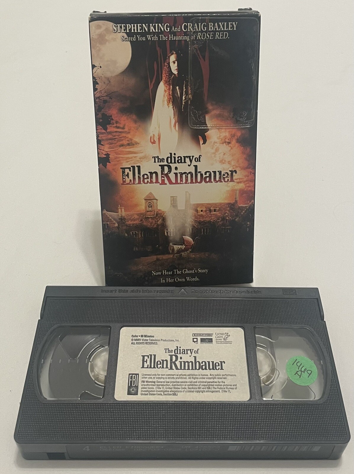 The Diary Of Ellen Rimbauer VHS Horror RARE HTF OOP lions gate Craig r baxley