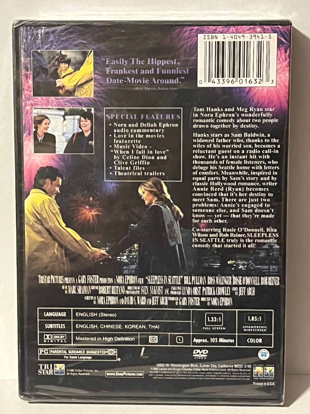 SLEEPLESS IN SEATTLE – 10th Anniversary Edition DVD Tom Hanks /Meg Ryan NEW