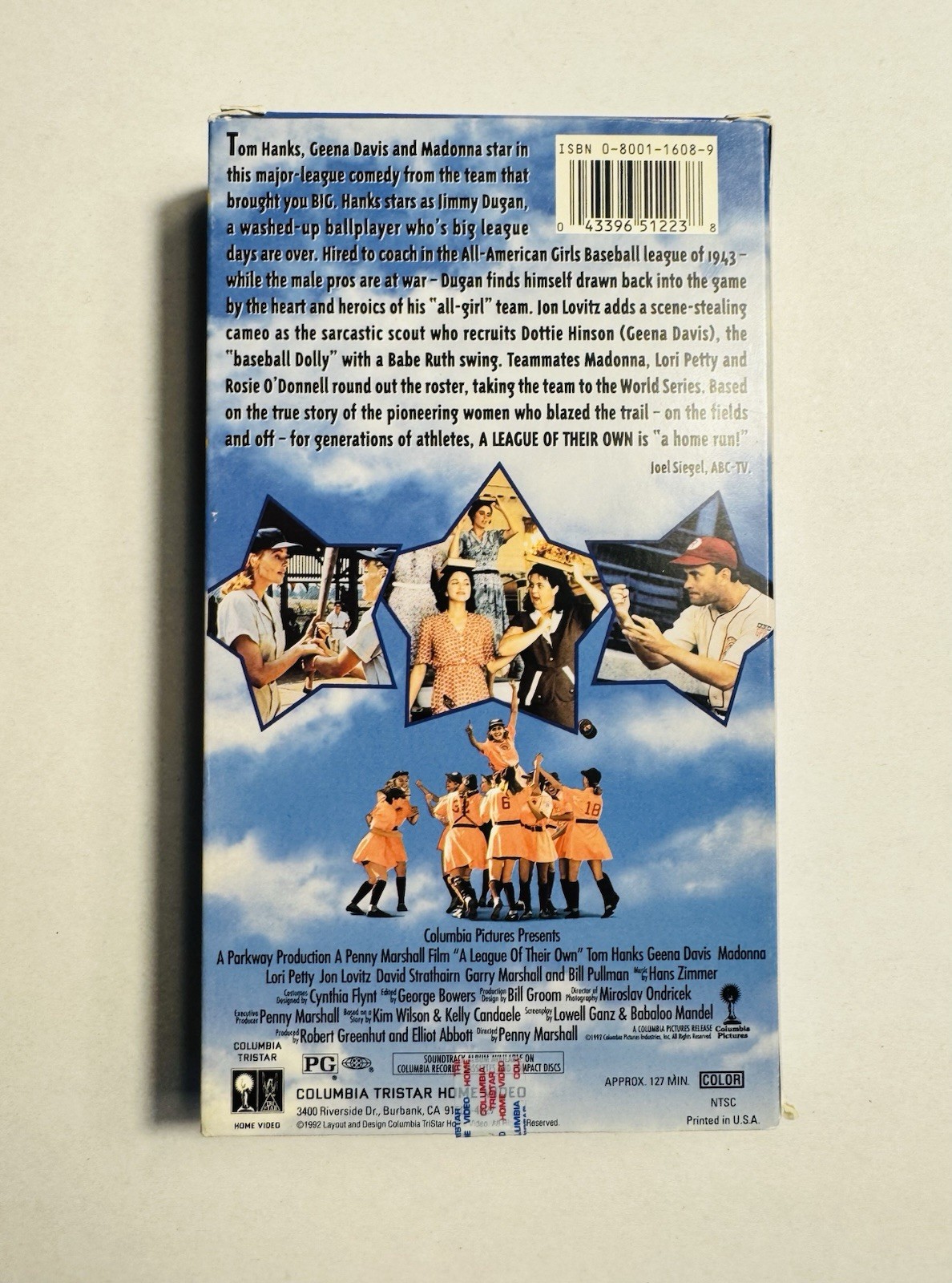 A League of Their Own (VHS, 1992), Tom Hanks, Madonna, Geena Davis, 127 Min