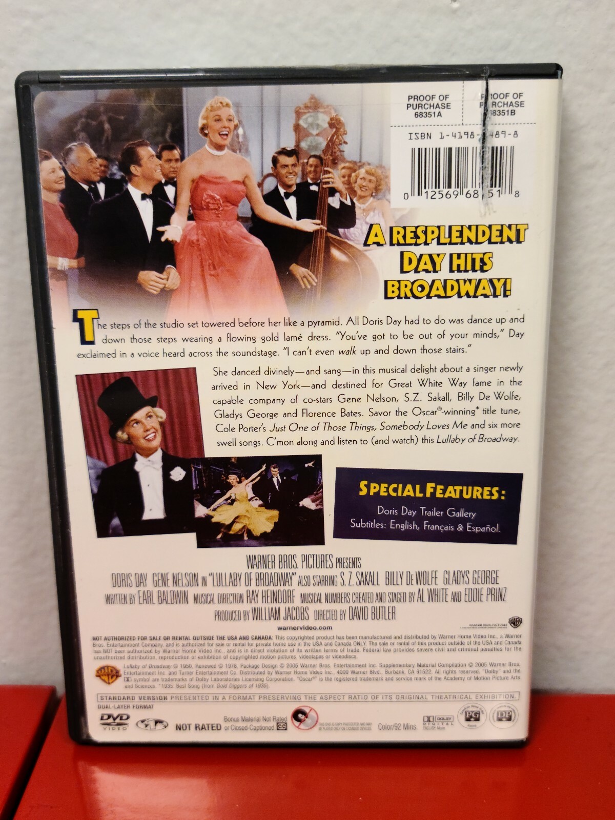 Lullaby of Broadway (DVD, 2005) Doris Day