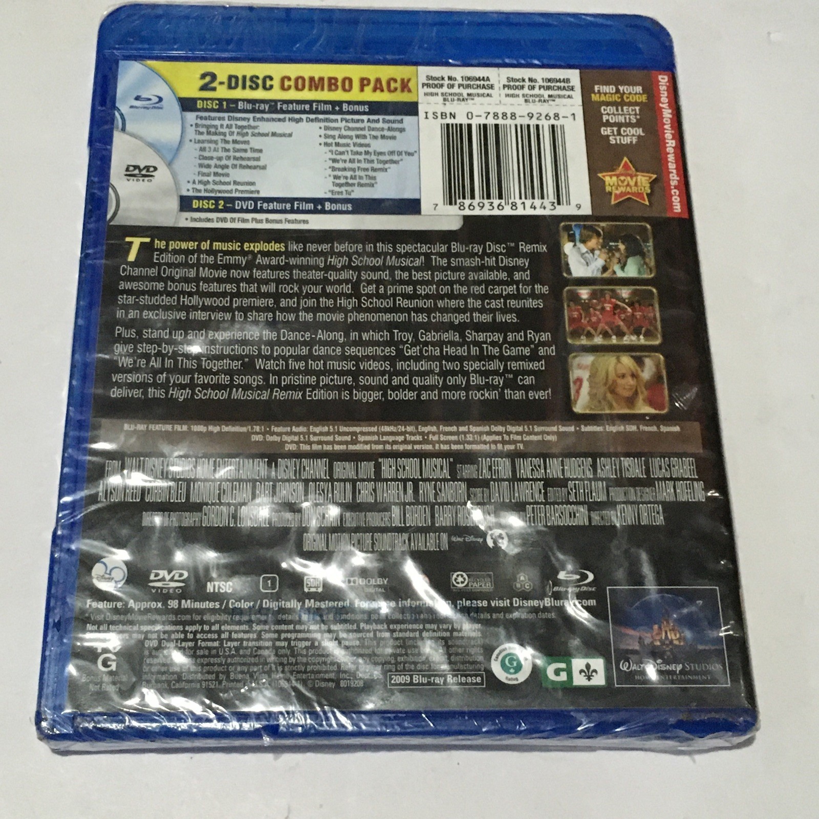 High School Musical: Remix (Blu-ray + DVD, 2011) Disney, NEW RARE! REGION FREE
