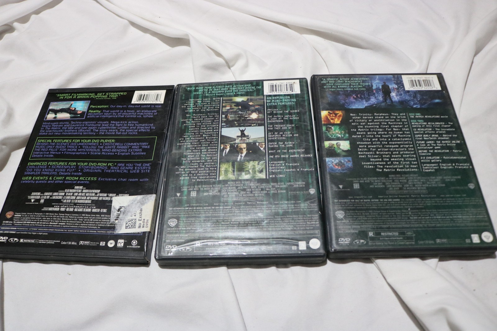 The Matrix Trilogy DVD Tested and Works Revolutions Reloaded