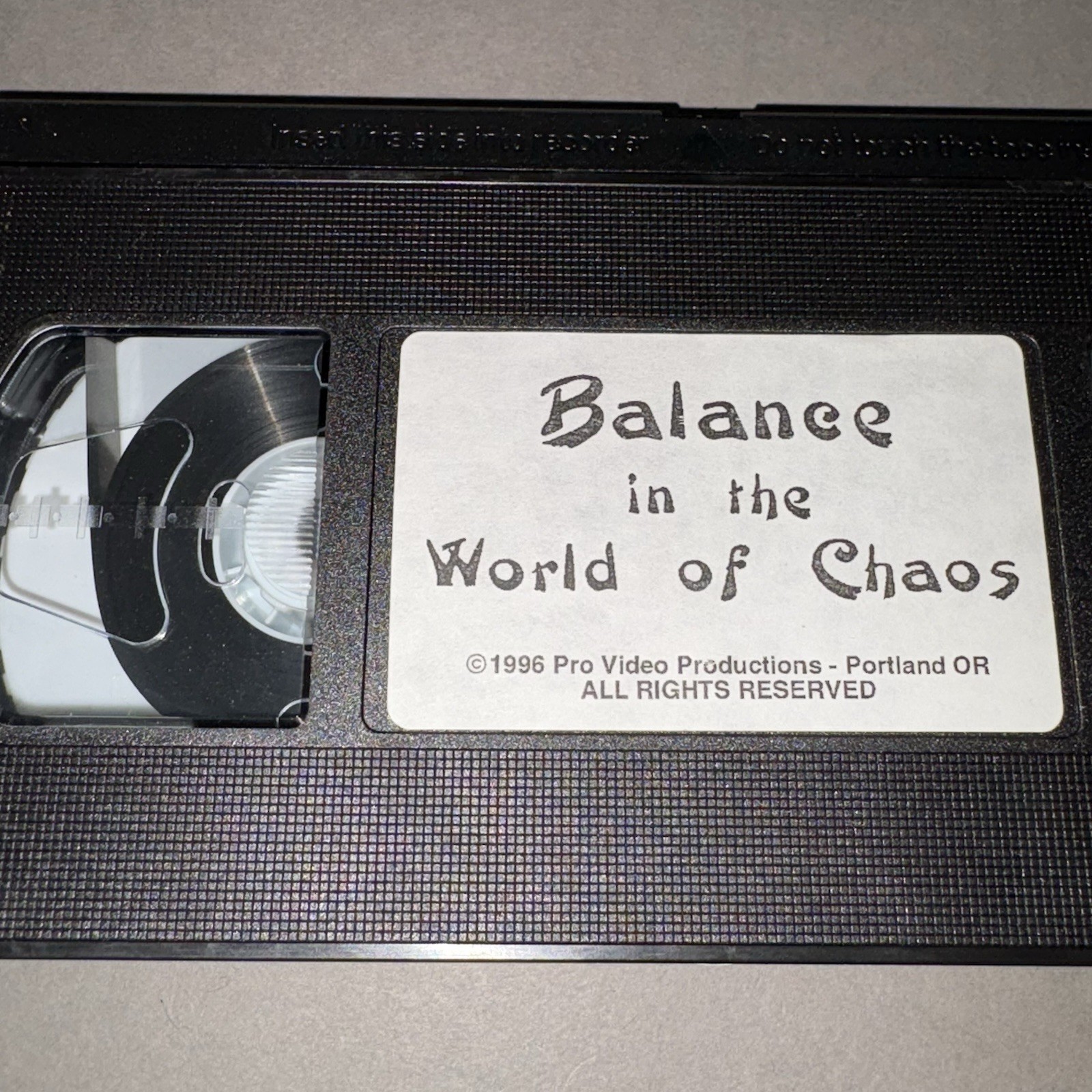 BALANCE IN THE WORLD OF CHAOS SKATEBOARD VHS TAPE By Danny Minnick Skate Video