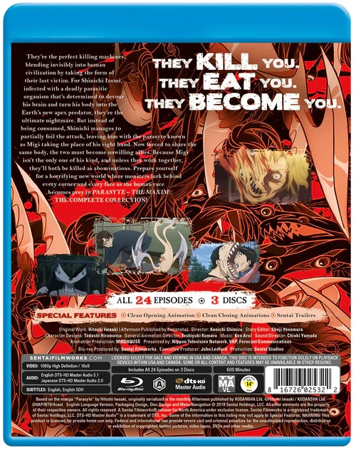 Parasyte – The Maxim – Complete Collection Blu-ray Brand New