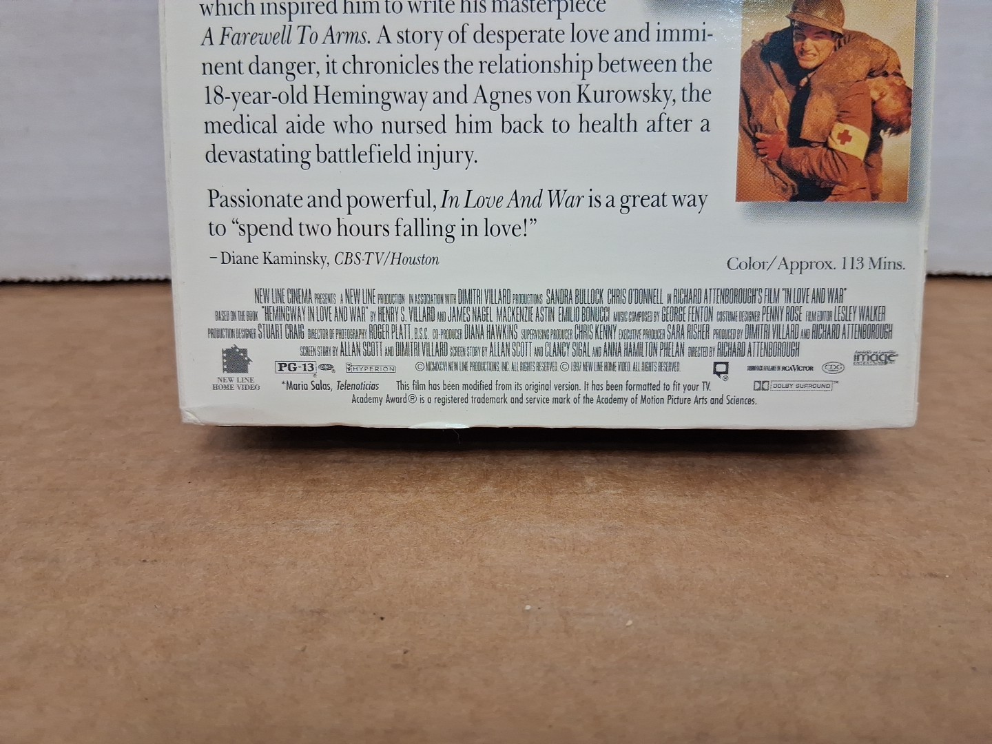 In Love and War Sandra Bullock (VHS/1997) Chris O’Donnell, Romance war