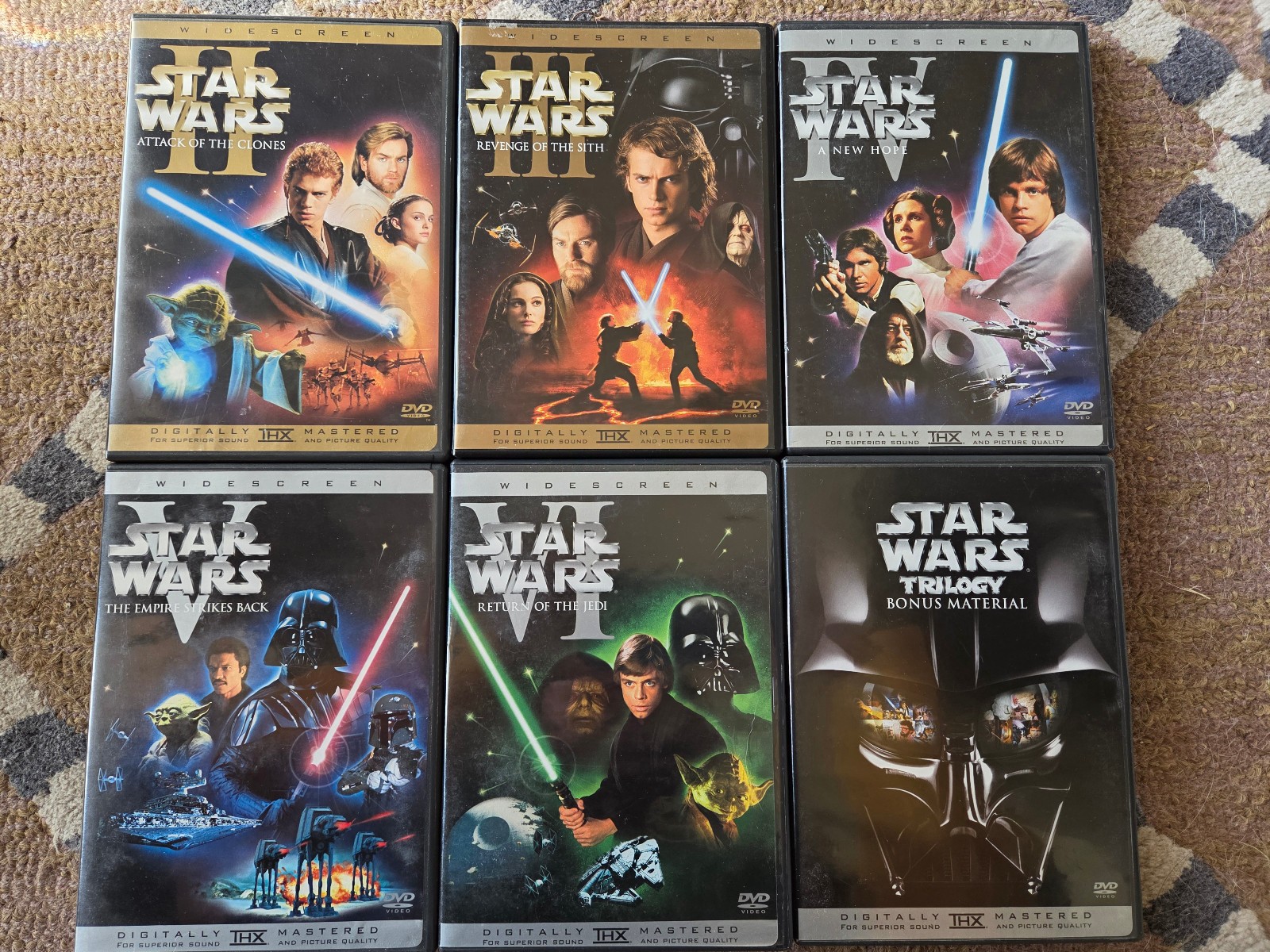 Star Wars DVD Set 2-6 Original & Prequel And Bonus Material