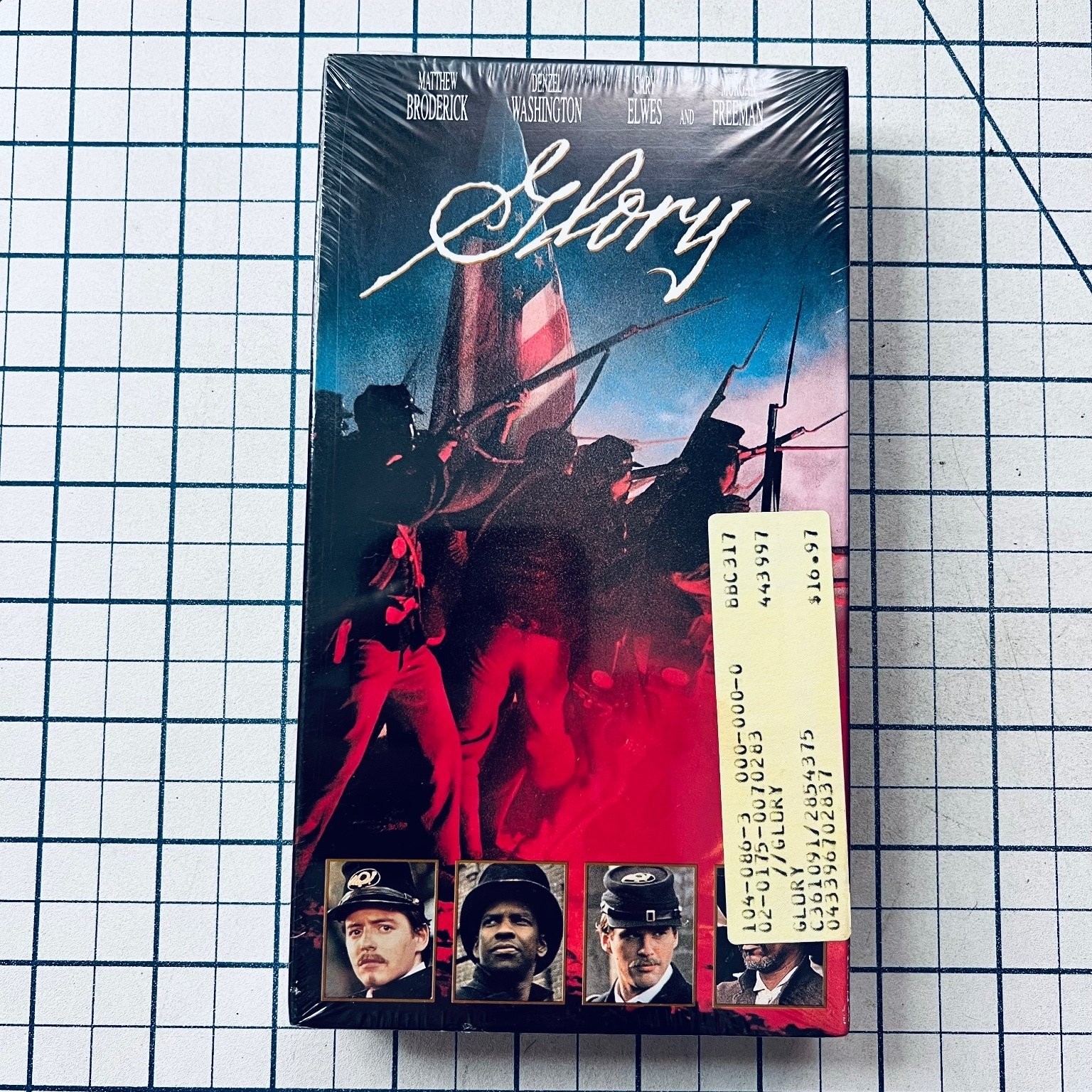 Glory VHS 1989 Civil War Drama Denzel Washington Matthew Broderick SEALED