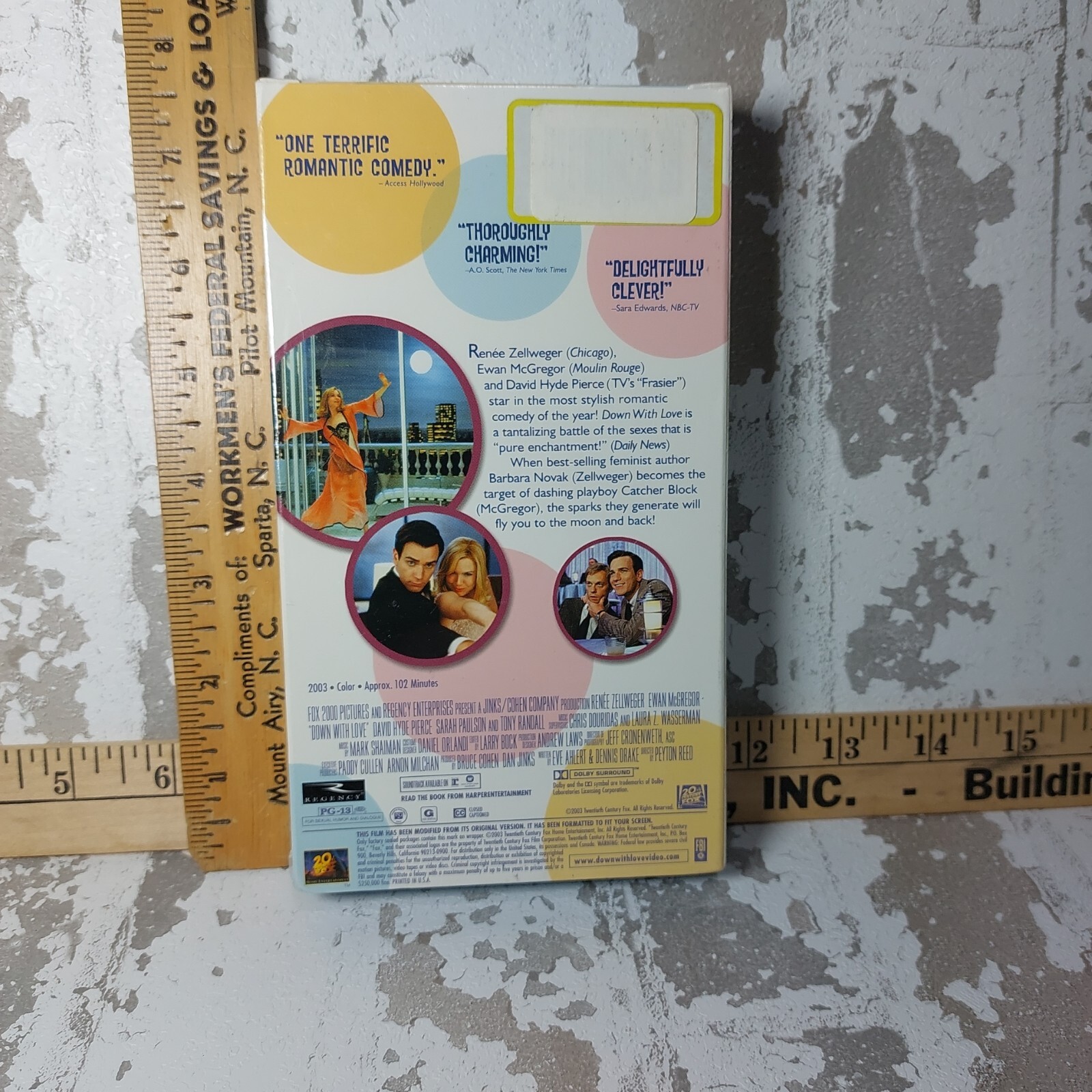 Down With Love VHS 2003 Blue Tape!!! Renee Zellweger Ewan McGregor Sealed
