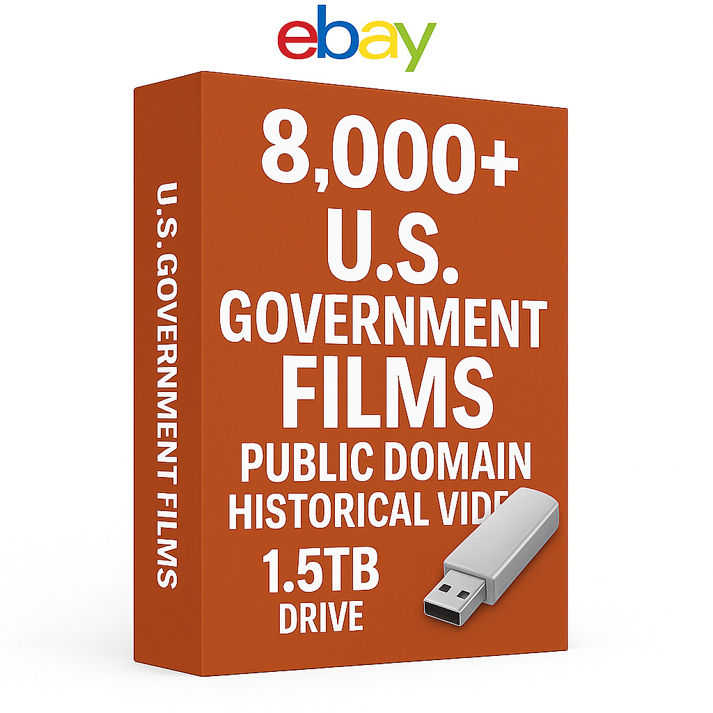 8,000+ U.S. Government Films – 1.5TB Drive – Public Domain Historical Video