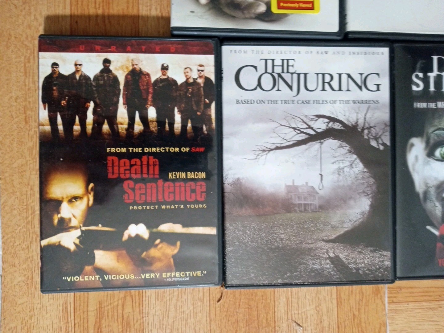 James Wan Horror DVD Lot Dead Silence Unrated Conjuring Death Sentence Saw Bundl