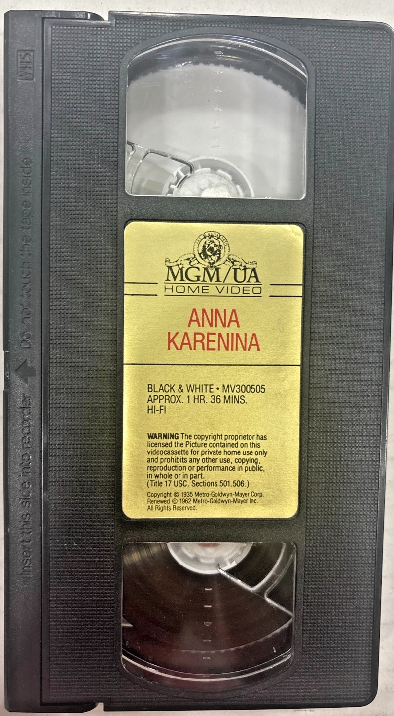 Anna Karenina VHS Greta Garbo Fredric March MGM Clamshell Free Ship