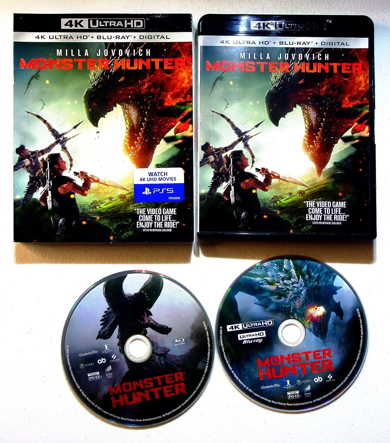 Monster Hunter 4K Ultra HD Blu-ray (2020) Milla Jovovich Paul W.S. Anderson