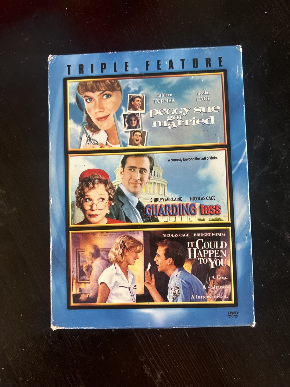 Nicholas Cage Triple Feature DVD Peggy Sue Got Married Guarding Tess It Could VG
