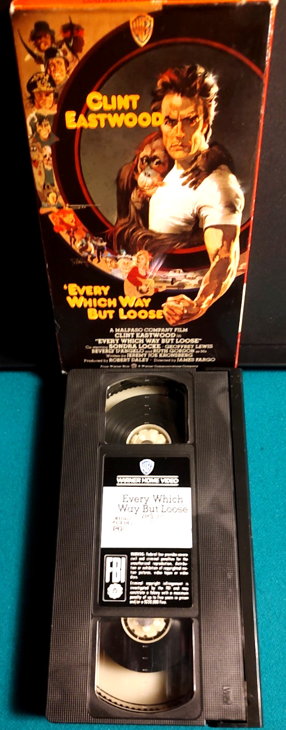 EVERY WHICH WAY BUT LOOSE ~ Clint Eastwood, Clyde, Sondra Locke (Vhs, Cult)
