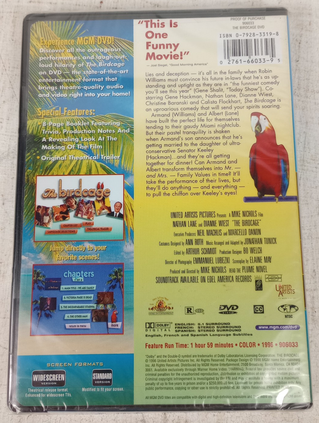 The Birdcage (DVD, 1996 New)