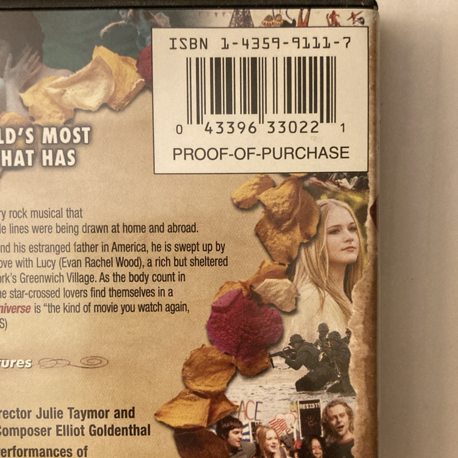 Across the Universe DVD Revolution Studios Columbia Pictures Sturgess Taymor PG…