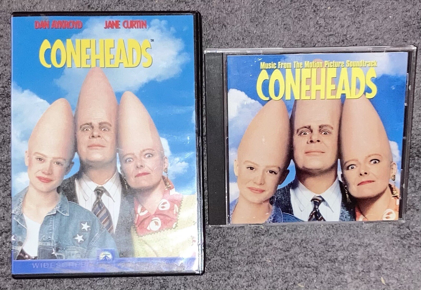Coneheads DVD Movie & Motion Picture Soundtrack CD 1993 Dan Aykroyd