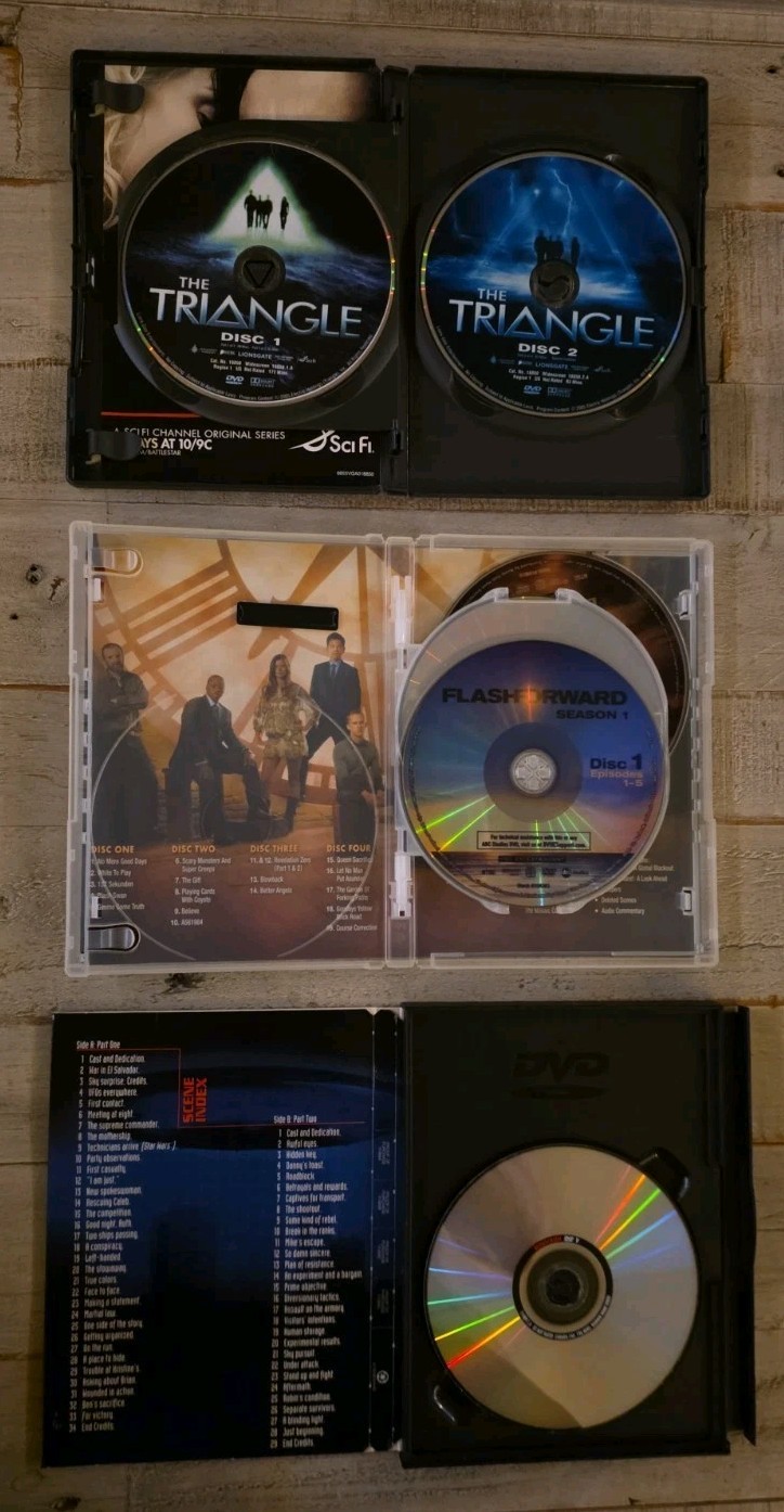 TV Sci-Fi 3-DVD Lot The Triangle / FlashForward / V The Original Miniseries