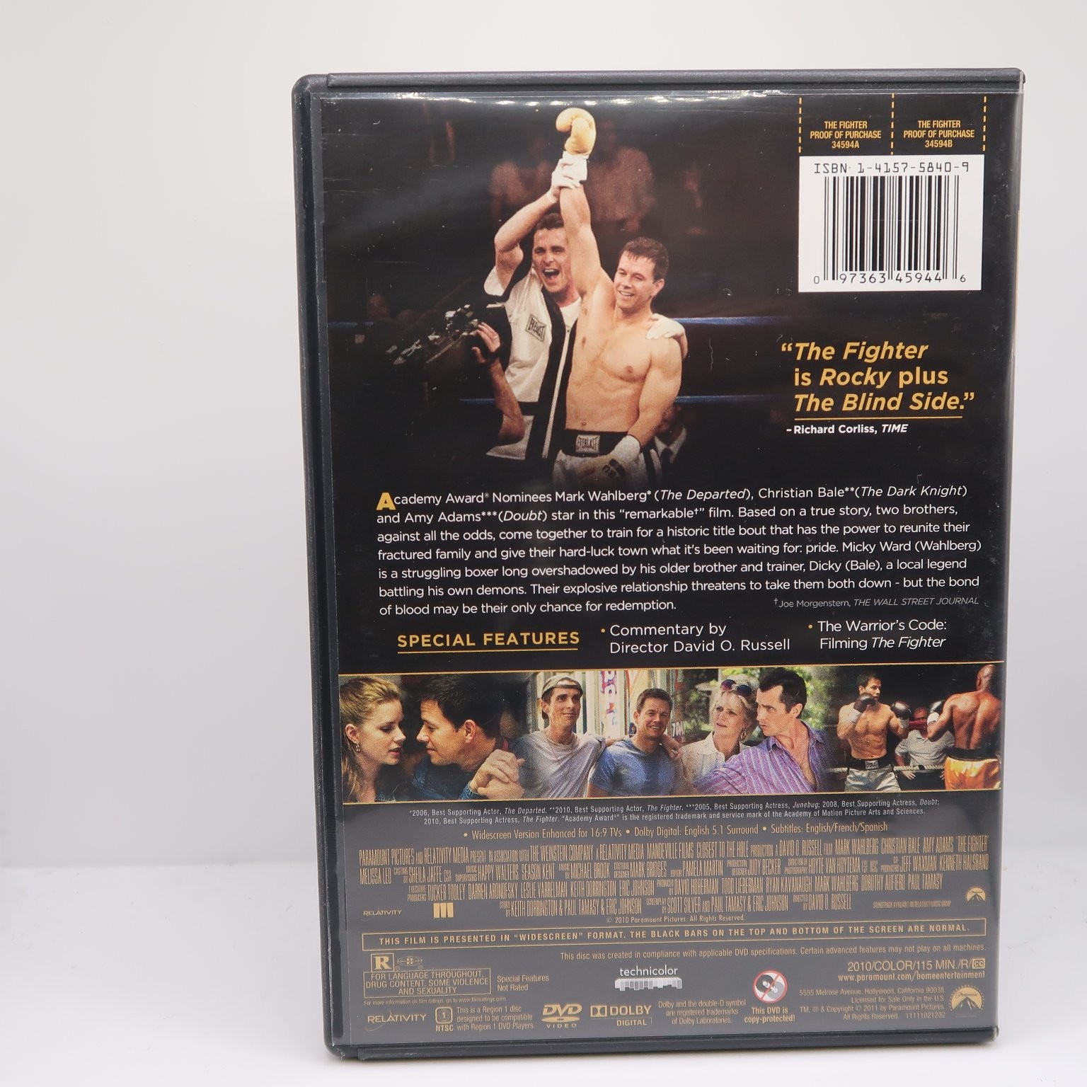 THE FIGHTER DVD 2010 Widescreen Mark Wahlberg Christian Bale David O. Russell