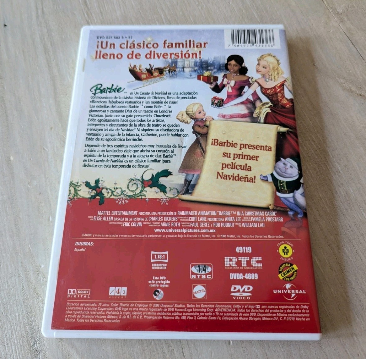 Barbie Un Cuento de Navidad DVD Spanish Latin America Universal DVDA-4889