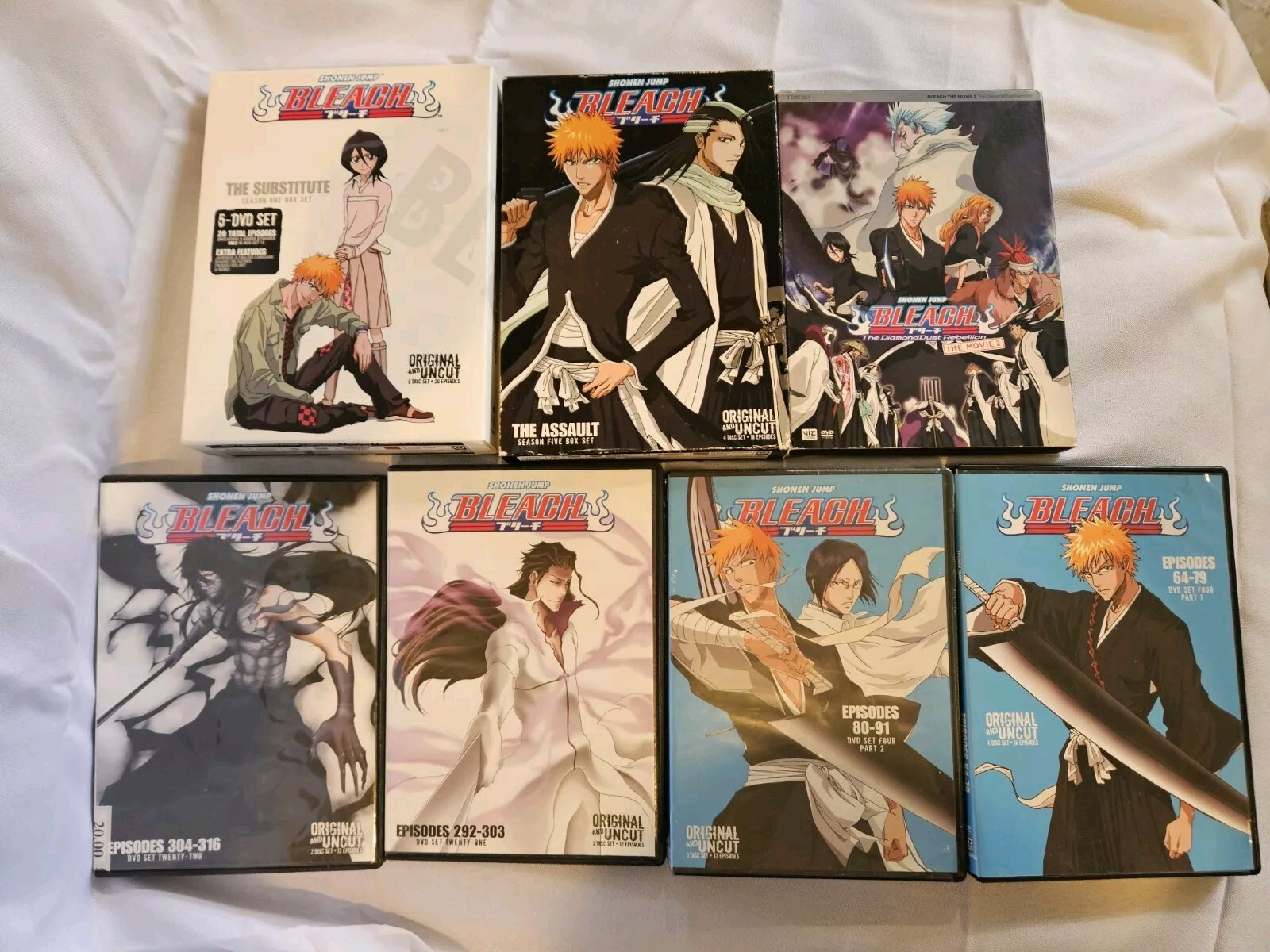Shonen Jump Bleach Mix Season Sets Original And Uncut DVD New And Euc + Movie 2