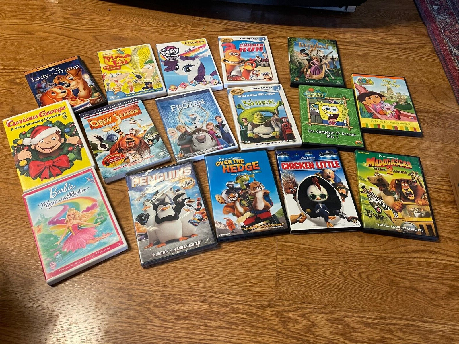 Lot of 10! DVD Cartoon Family Children Animated Kids Disney Movie RANDOM