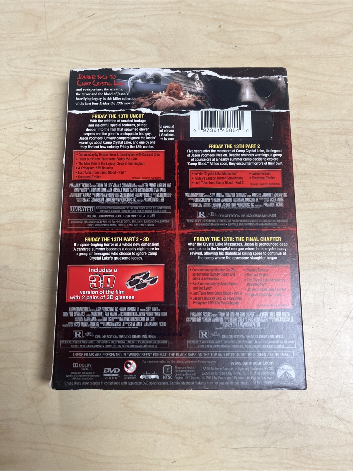 Friday the 13th 8-Movie Collection DVD *Missing Part 2*