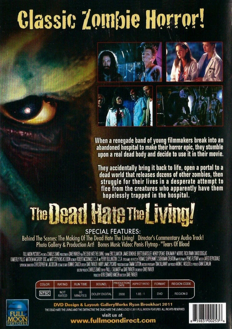 The Dead Hate the Living (DVD, 2000) Zombie Horror *LIKE NEW* FREE SHIPPING
