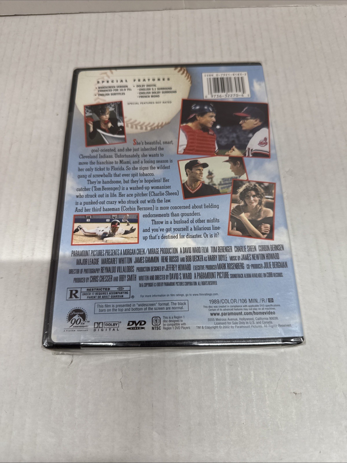 MAJOR LEAGUE DVD SEALED NEW **READ